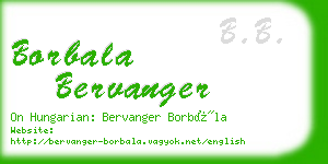 borbala bervanger business card